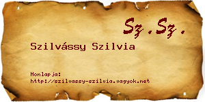 Szilvássy Szilvia névjegykártya